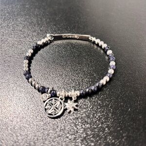 Brosway Italia Chakra Compass Bracelet - Blue Goldstone & Silver never worn